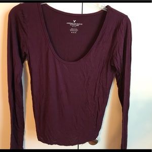 American Eagle fitted long sleeved crop top